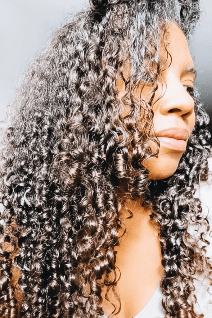 curly hair results after egg olive oil hair mask — bloom with mae