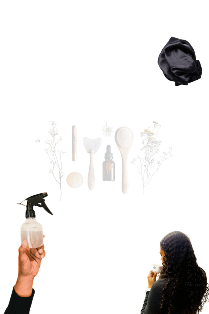 Curly hair refresh with spray bottle and leave-in — morning routine.