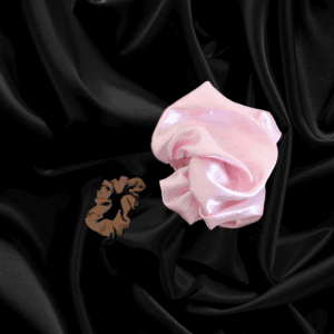 Satin bonnet, silk scrunchie, and silk pillowcase