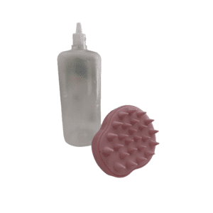 Scalp massager and oil applicator bottle