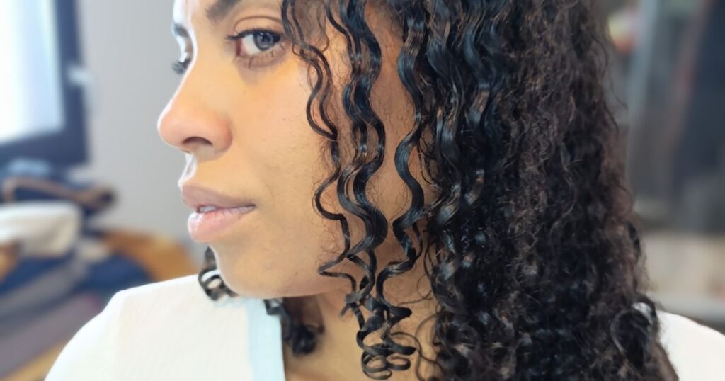 curly hair minimal morning routine