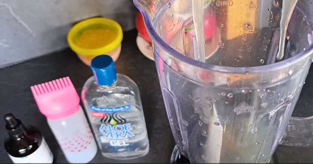 flaxseed gel for curly hair with aloe and jojoba